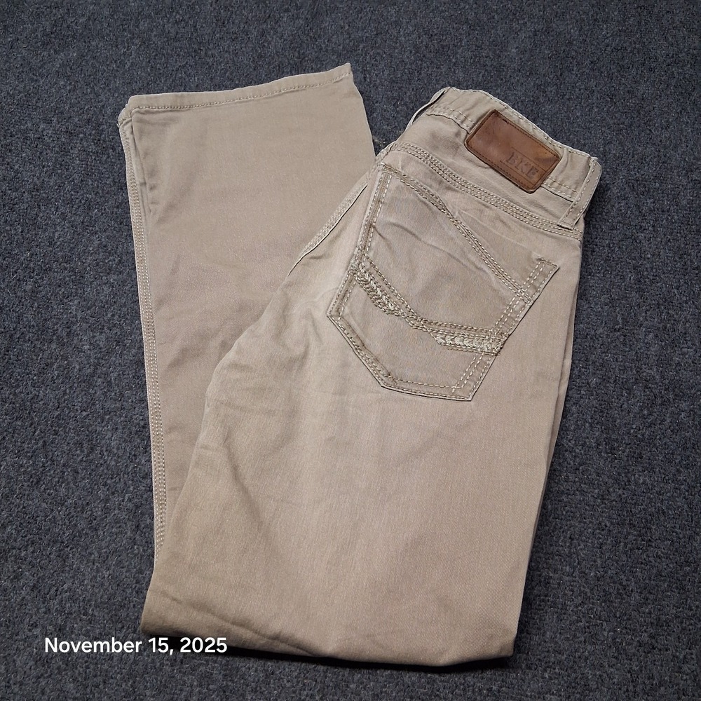 BKE Jake Relaxed‎ Fit Straight Leg Twill Brown Jeans Size 29 S 30" Inseam